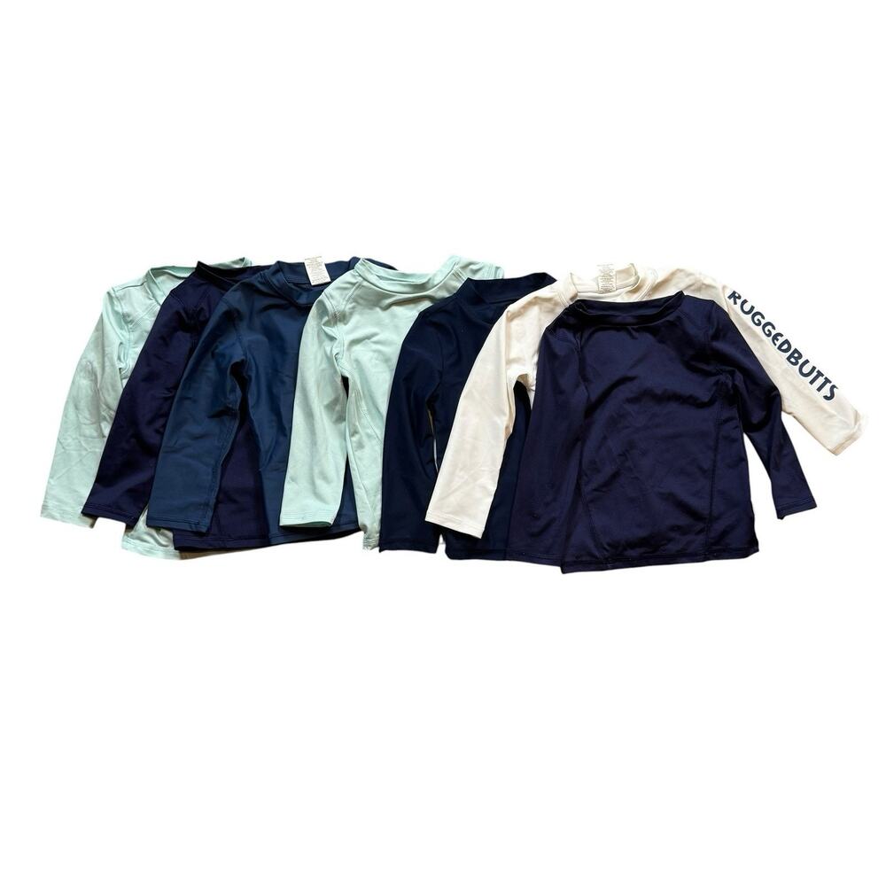 Rash Guard Swim Shirts Lot Of 7 Toddler Boys 2T UPF 50+ Mult Brands Beach Pool - Picture 2 of 10